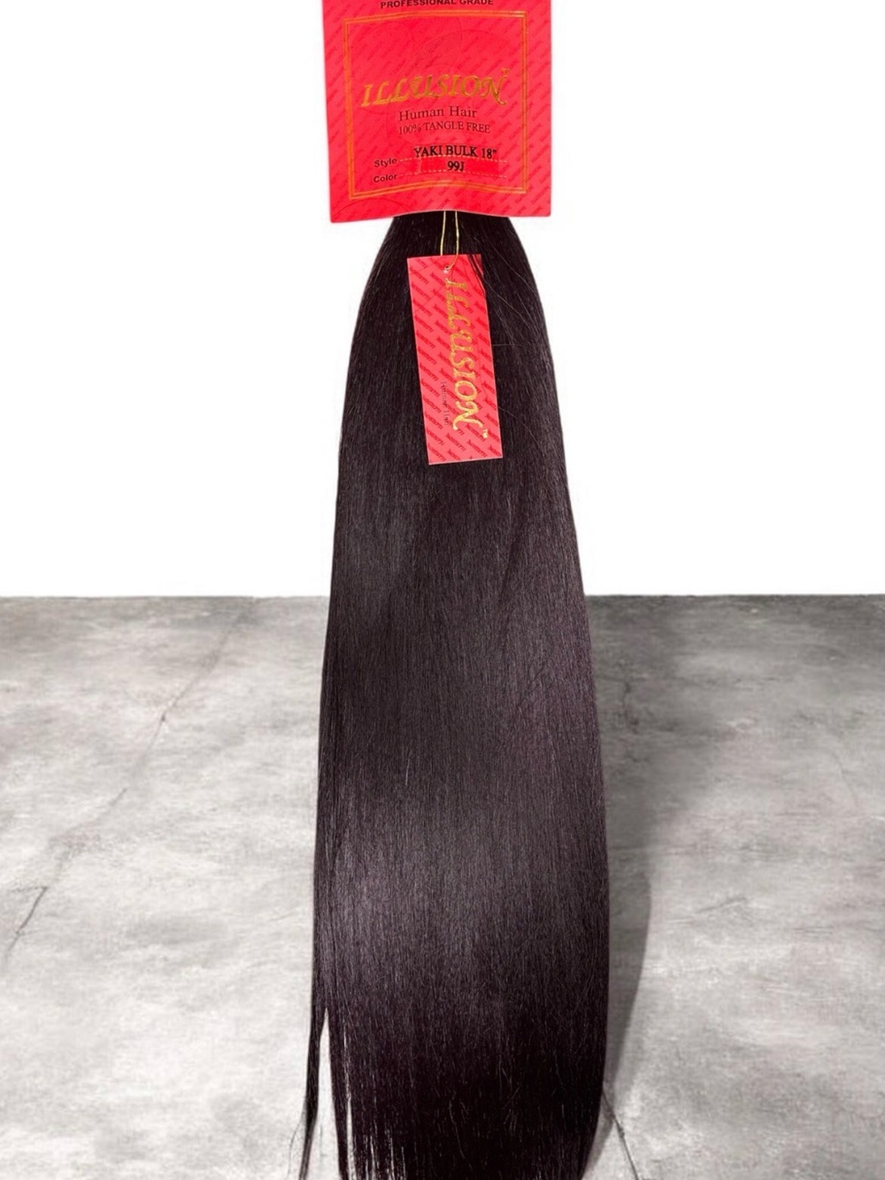 Human Hair Straight bulk color 99J 18”
